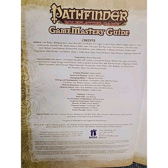 Pathfinder Role-Playing Game GameMastery Guide HC Paizo - Picture 3 of 5